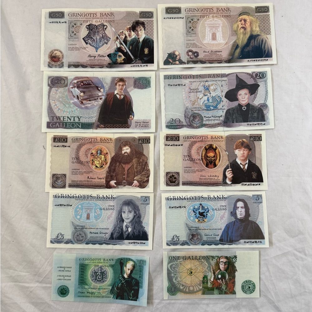 Harry Potter Collector Bank Notes